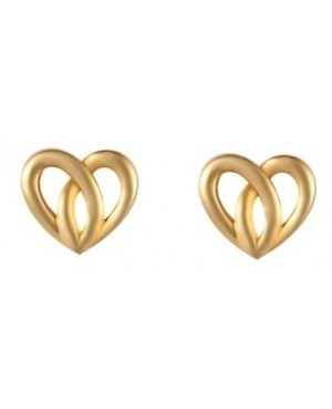 9ct Gold Heart Earrings