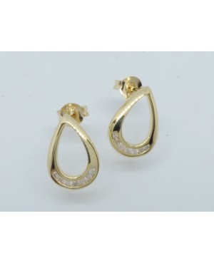 9ct Yellow Gold & Diamond Stud Earrings
