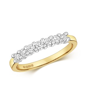 9ct Gold & Diamond Half Eternity Ring