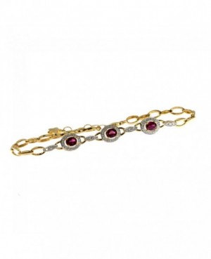 18ct Gold Ruby & Diamond Bracelet