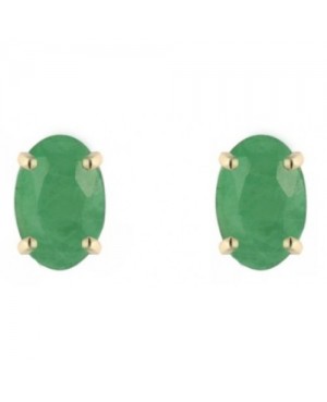 9ct Gold & Emerald Earrings
