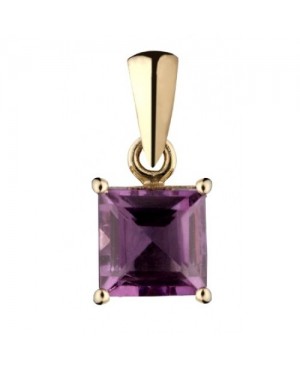 9ct Gold & Amethyst Necklace