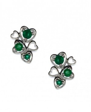 Silver & Emerald Earrings