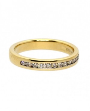 9ct Yellow Gold & Diamond (0.25ct / J-K / Si2 approx) Half Eternity Ring