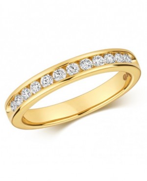 9ct Yellow Gold & Diamond (0.33ct / H / I1 approx) Eternity Ring